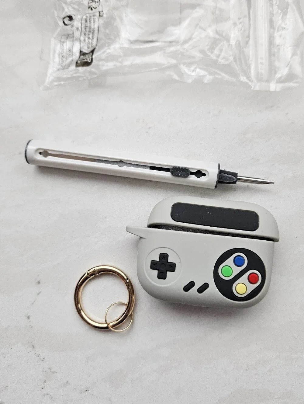 Retro Game Controller Airpod Case With Keychain